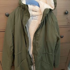 Womens green warm cozy jacket